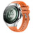 For Huawei Watch 5 42mm Silicone Watch Band Vertical Stripes Wrist Strap - Orange - 2
