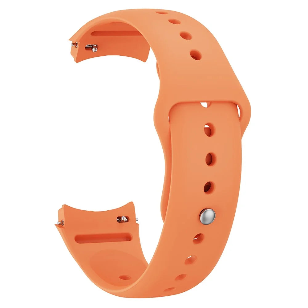 For Huawei Watch 5 42mm Smart Watch Band Reverse Buckle Silicone Wrist Strap - Orange - 1