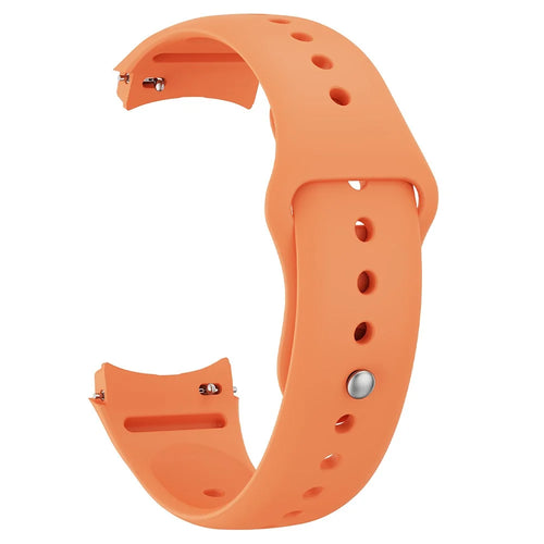For Huawei Watch 5 46mm Smart Watch Band Reverse Buckle Silicone Wrist Strap - Orange - 1
