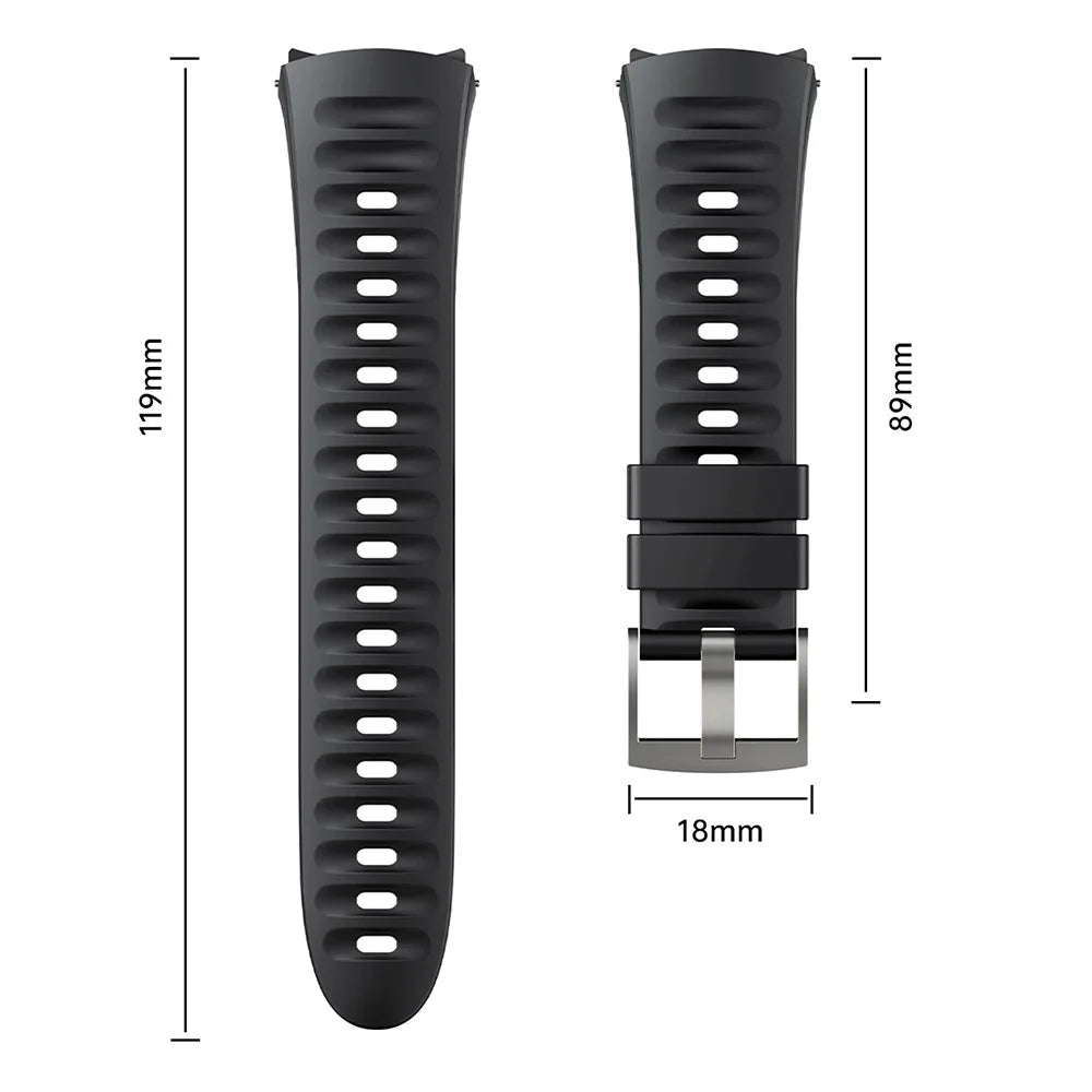 For Huawei Watch 5 42mm Watch Band Wave Texture Silicone Adjustable Strap - Orange - 5