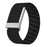 For WHOOP 5.0 LIFE MG Watch Band Nylon Woven Elastic Replacement Strap - Black/Silver - 1