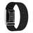 For WHOOP 5.0 LIFE MG Watch Band Nylon Woven Elastic Replacement Strap - Black/Silver - 2