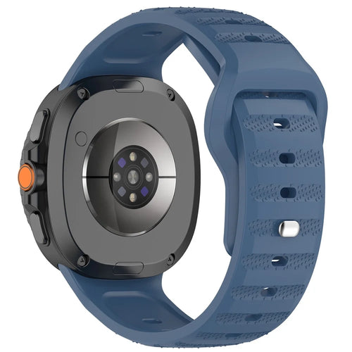 Dot Pattern Watch Band for Samsung Galaxy Watch8 44mm / 40mm / Watch8 Classic 46mm Silicone Replacement Strap - Navy Blue - 1