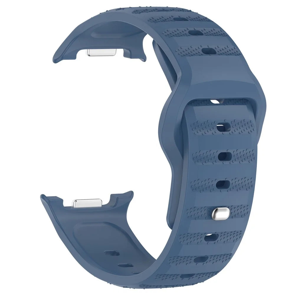 Dot Pattern Watch Band for Samsung Galaxy Watch8 44mm / 40mm / Watch8 Classic 46mm Silicone Replacement Strap - Navy Blue - 2