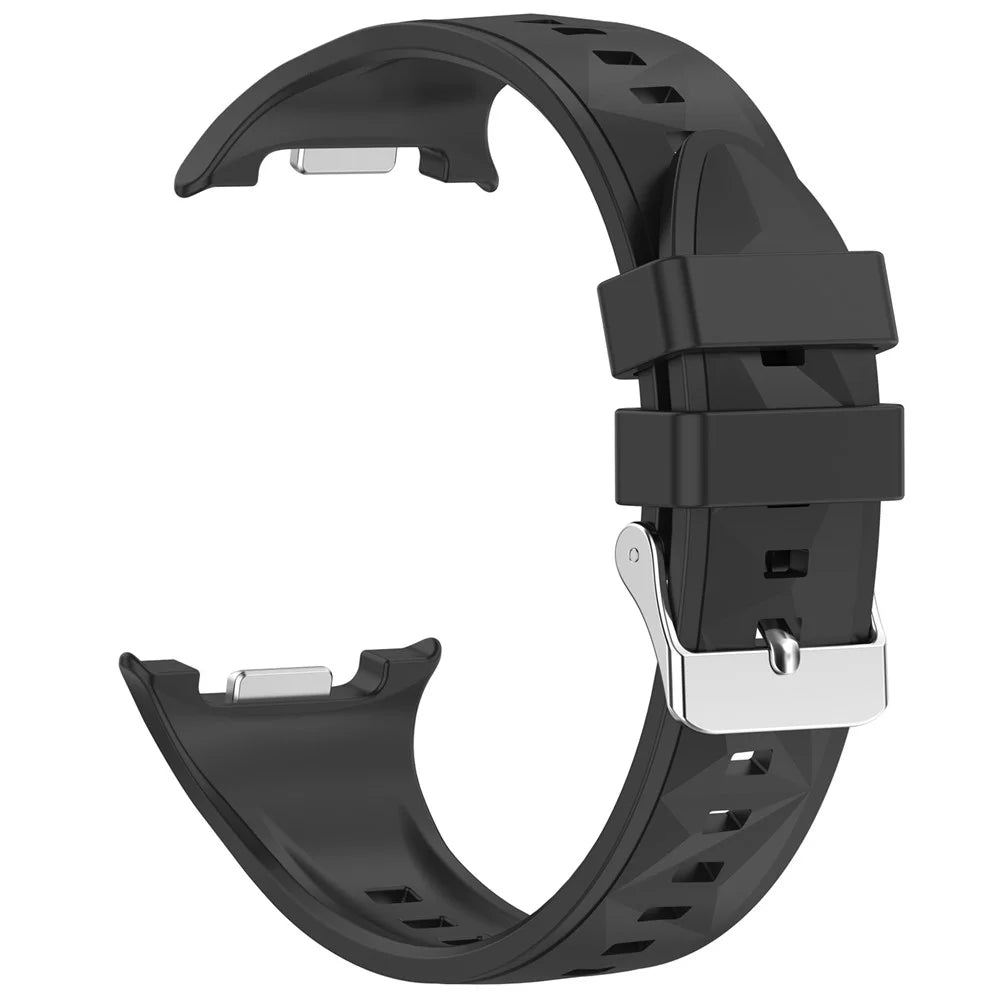 Textured Replacement Strap for Samsung Galaxy Watch8 44mm / 40mm / Watch8 Classic 46mm Silicone Watch Band - Black - 2