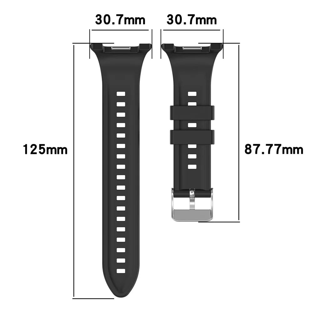 Textured Replacement Strap for Samsung Galaxy Watch8 44mm / 40mm / Watch8 Classic 46mm Silicone Watch Band - Black - 5