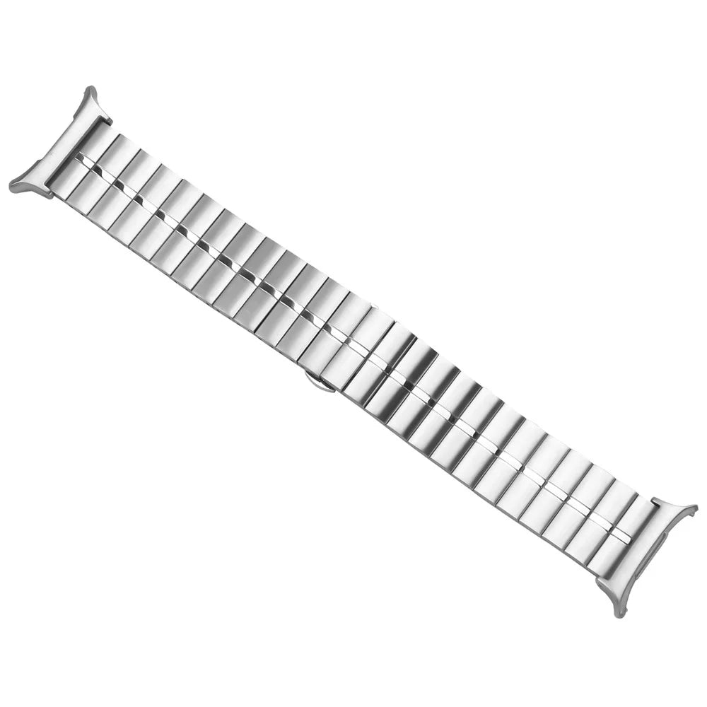 Replacement Strap for Samsung Galaxy Watch8 44mm / 40mm / Watch8 Classic 46mm Stainless Steel 1-Bead Silver Watch Band - 2