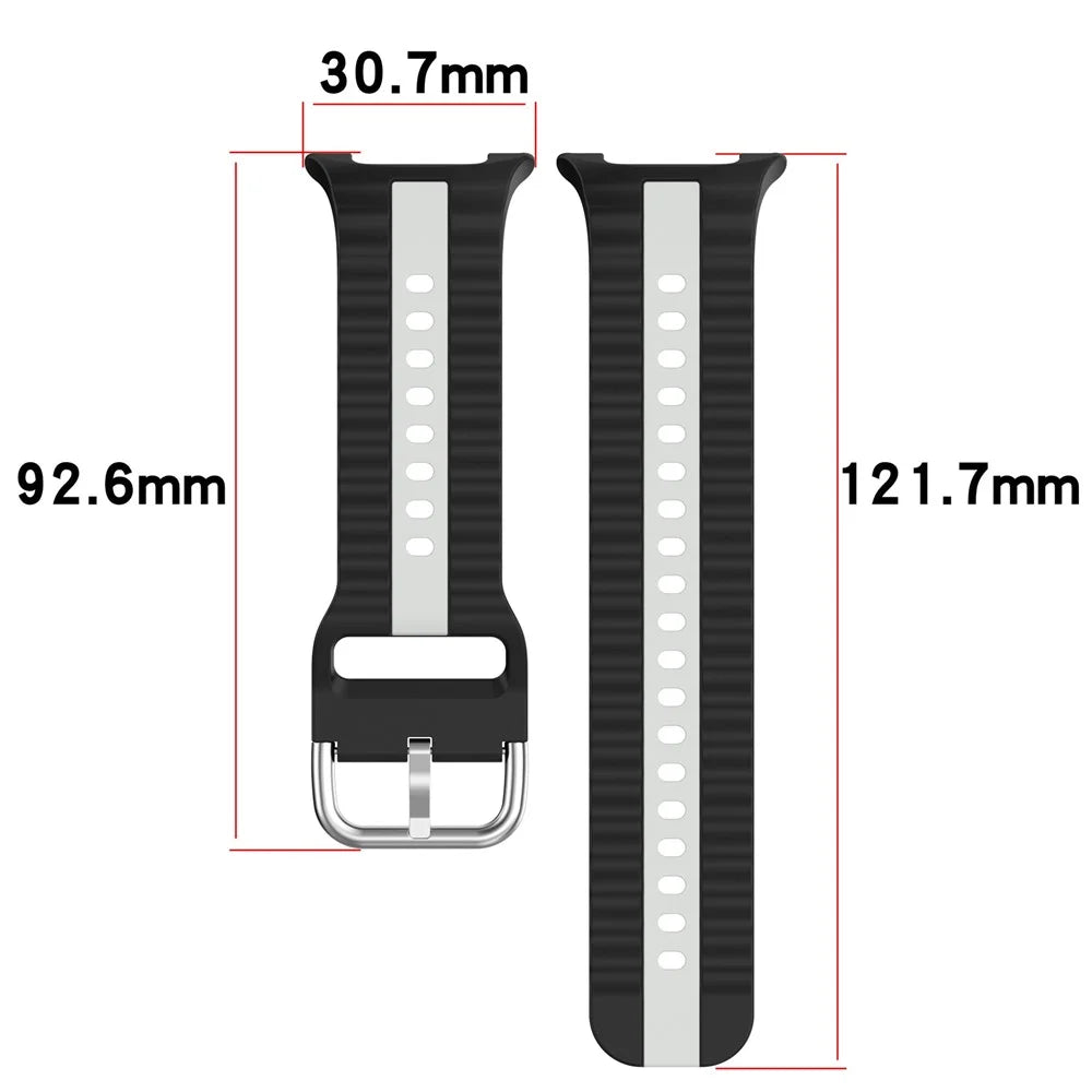 Silicone Band for Samsung Galaxy Watch8 44mm / 40mm / Watch8 Classic 46mm Dual Color Watch Strap - Pink / Purple - 4
