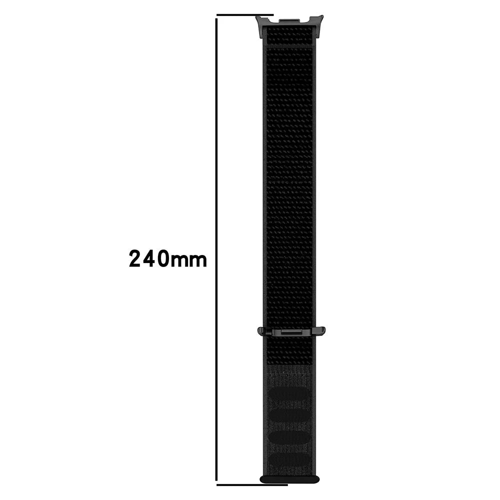 Watch Strap for Samsung Galaxy Watch8 44mm / 40mm / Watch8 Classic 46mm Magic Tape Nylon Woven Band - Rainbow - 6