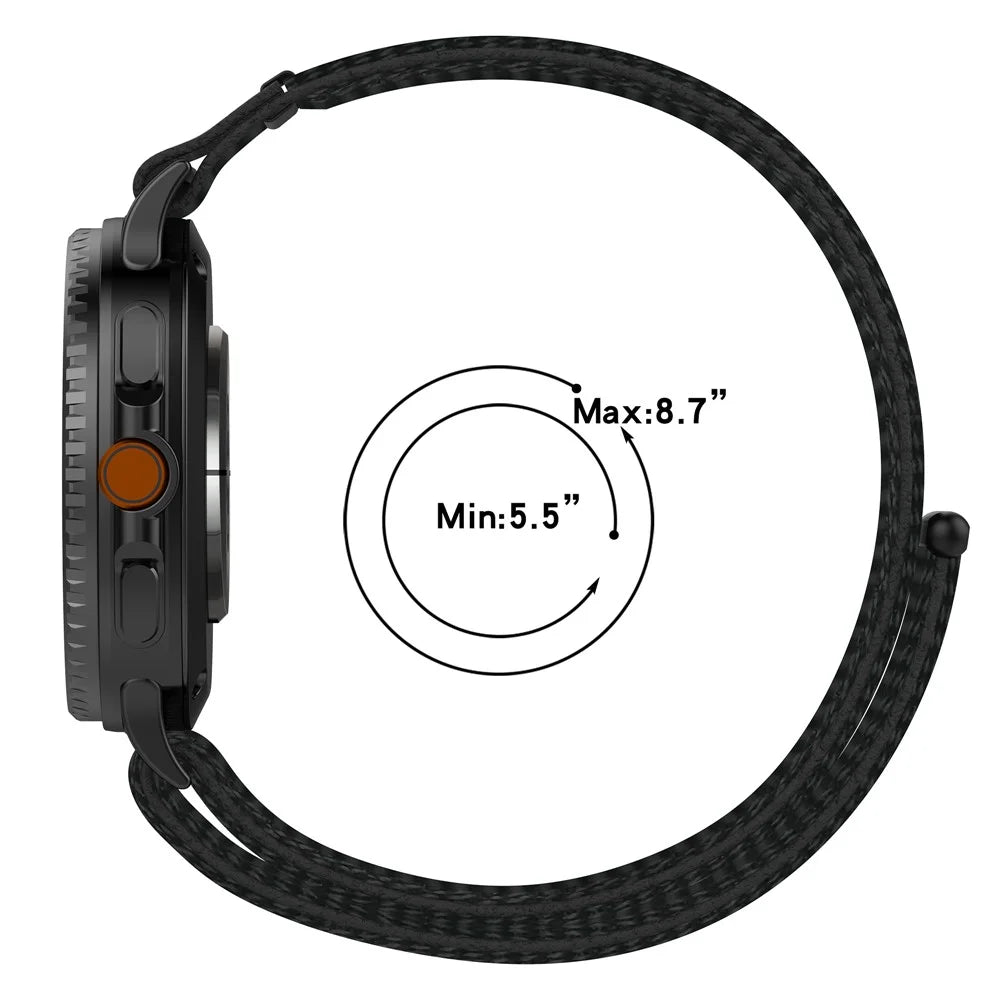 Watch Strap for Samsung Galaxy Watch8 44mm / 40mm / Watch8 Classic 46mm Magic Tape Nylon Woven Band - Rainbow - 7