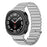 For Samsung Galaxy Watch8 44mm / 40mm / Watch8 Classic 46mm Watch Band Slingshot Buckle Loop Strap - Silver - 2