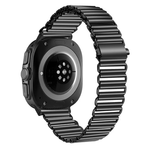 Colored Loop Strap for Samsung Galaxy Watch8 44mm / 40mm / Watch8 Classic 46mm Metal Watch Band Slingshot Buckle - Black - 1