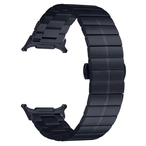 Watch Band For Samsung Galaxy Watch8 44mm / 40mm / Watch8 Classic 46mm Titanium Grey Stainless Steel Butterfly Buckle Strap - 1