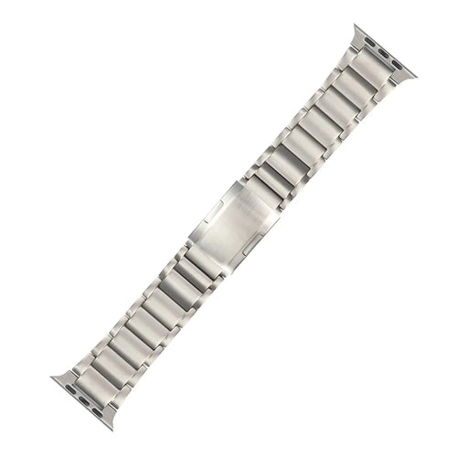 One Bead Titanium Steel Watchband Replacement Strap for Apple Watch Ultra 3 2 1 49mm / Series 11 10 46mm / 9 8 7 45mm / SE3 SE2 SE 6 5 4 44mm / 3 2 1 42mm - Silver - 1