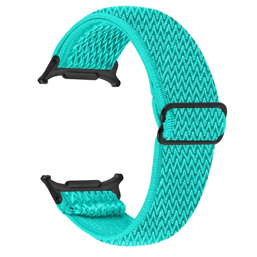Elastic Band for Samsung Galaxy Watch8 44mm / 40mm / Watch8 Classic 46mm Watch Strap with Black Connector - Mint Green - 1