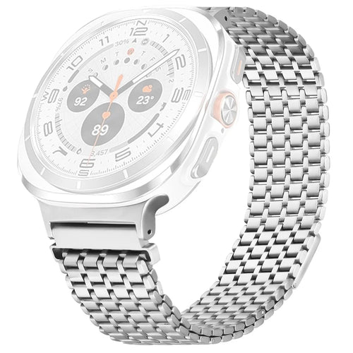 Metal Bands for Samsung Galaxy Watch8 44mm / 40mm / Watch8 Classic 46mm Magnetic Clasp Silver Watch Strap - 1