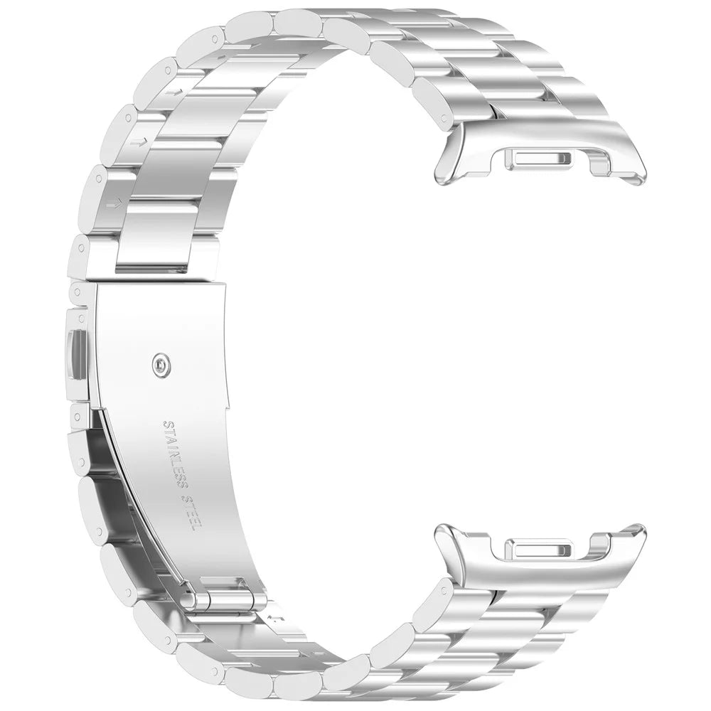 3-Bead Watch Strap for Samsung Galaxy Watch8 44mm / 40mm / Watch8 Classic 46mm Stainless Steel Wrist Band - Silver - 2