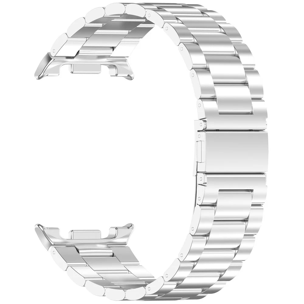 3-Bead Watch Strap for Samsung Galaxy Watch8 44mm / 40mm / Watch8 Classic 46mm Stainless Steel Wrist Band - Silver - 3