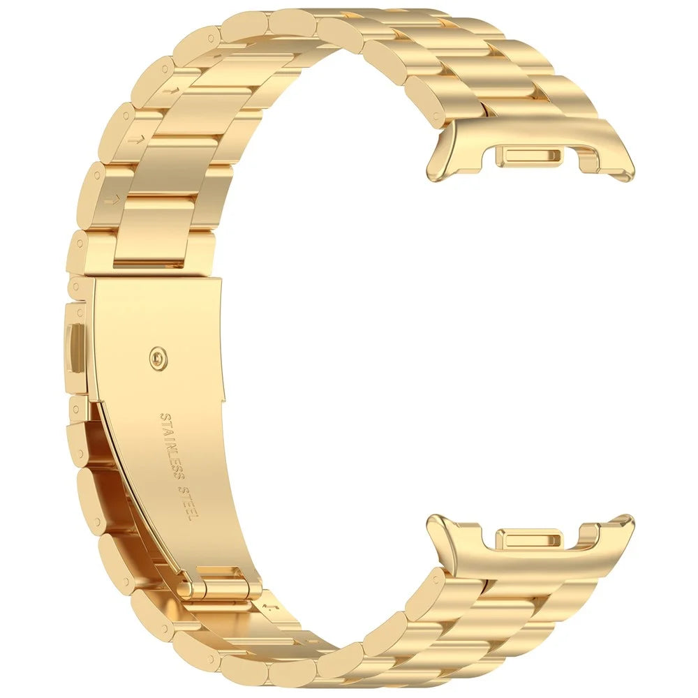 3-Bead Watch Strap for Samsung Galaxy Watch8 44mm / 40mm / Watch8 Classic 46mm Stainless Steel Wrist Band - Gold - 2