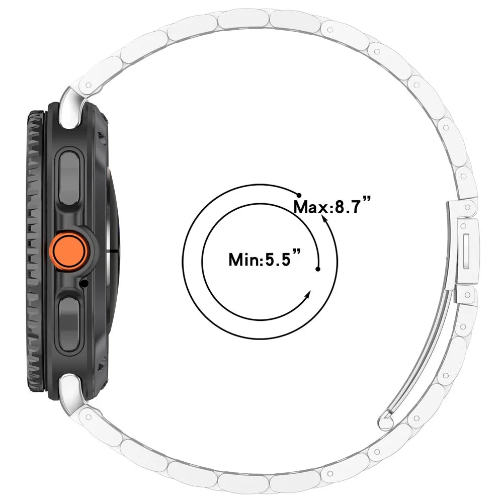 3-Bead Watch Strap for Samsung Galaxy Watch8 44mm / 40mm / Watch8 Classic 46mm Stainless Steel Wrist Band - Gold - 6