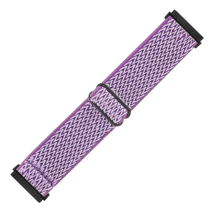 Adjustable Nylon Wave Pattern Smart Watchband Wrist Strap Belt for Fitbit Versa 3 / Versa Sense - Purple - 3