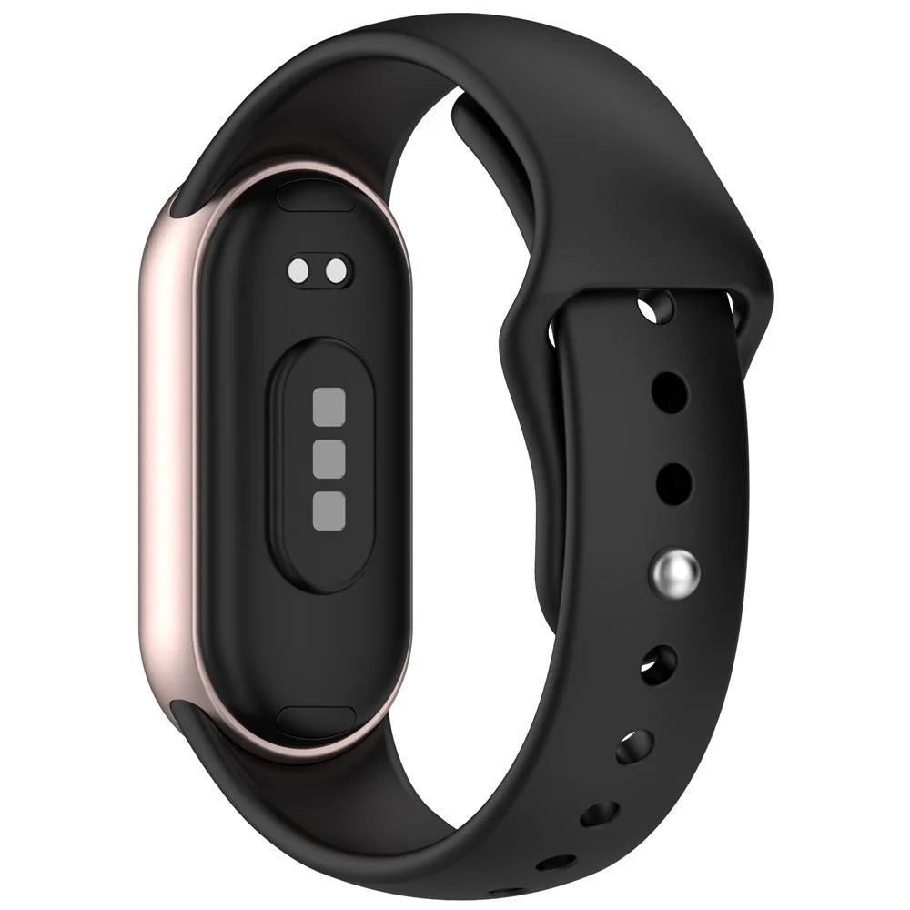 Watch Band for Xiaomi Smart Band 10 NFC / 10 / 9 NFC / 9 / 8 NFC / 8 Reverse Buckle Silicone Wrist Strap - Black - 1