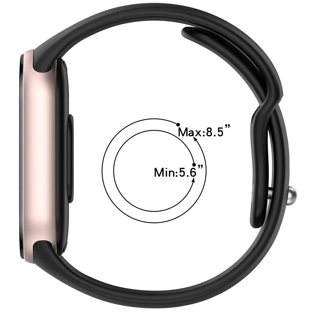 Watch Band for Xiaomi Smart Band 10 NFC / 10 / 9 NFC / 9 / 8 NFC / 8 Reverse Buckle Silicone Wrist Strap - Black - 6