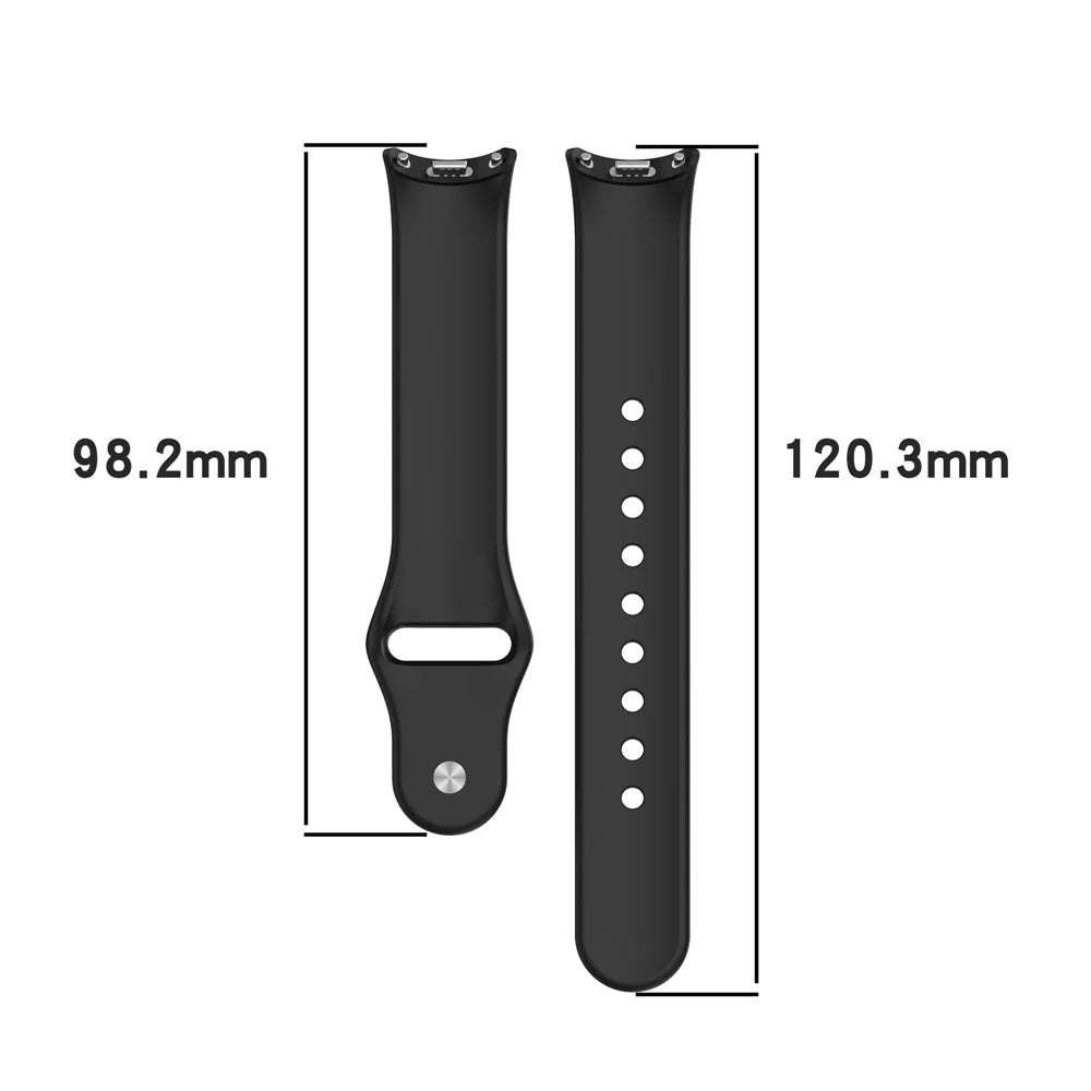 Watch Band for Xiaomi Smart Band 10 NFC / 10 / 9 NFC / 9 / 8 NFC / 8 Reverse Buckle Silicone Wrist Strap - Black - 7