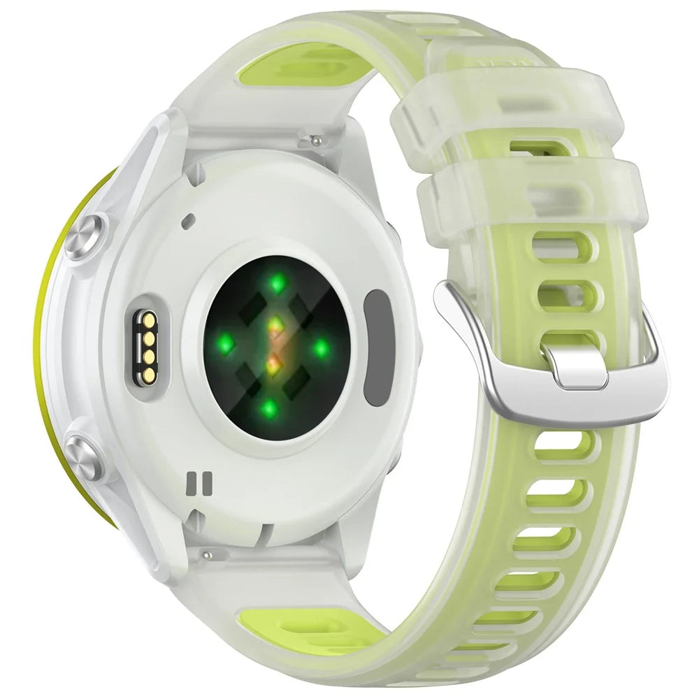 Replacement Strap for Garmin Forerunner 570 42mm / Bounce / D2 Air X10 / vivoactive 5 Jelly Color Design Soft TPU Watch Band - Clear Lime - 1