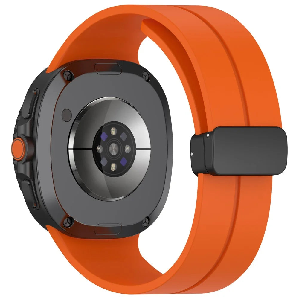 Replacement Strap for Samsung Galaxy Watch8 44mm / 40mm / Watch8 Classic 46mm Silicone Watch Band - Orange - 1