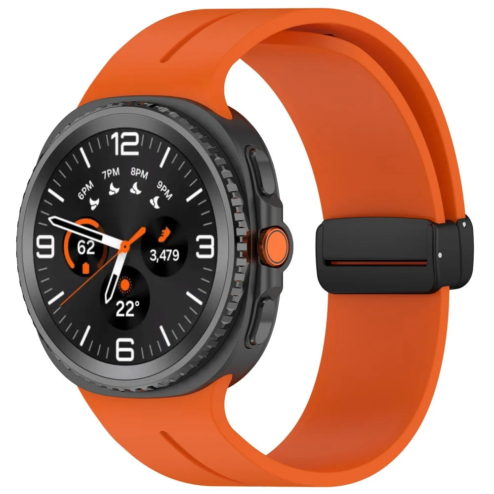 Replacement Strap for Samsung Galaxy Watch8 44mm / 40mm / Watch8 Classic 46mm Silicone Watch Band - Orange - 4