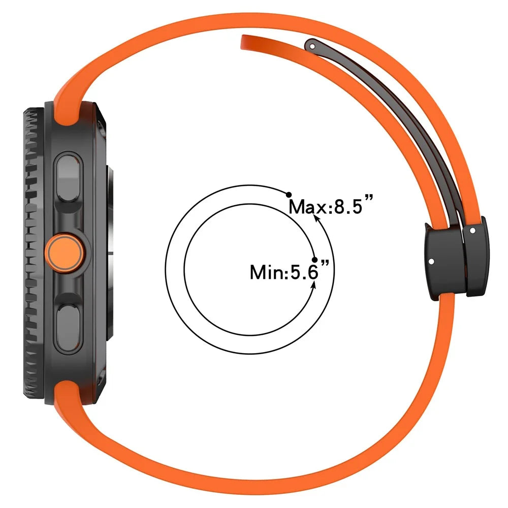 Replacement Strap for Samsung Galaxy Watch8 44mm / 40mm / Watch8 Classic 46mm Silicone Watch Band - Orange - 6
