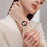 Watch Strap for Samsung Galaxy Watch7 / 6 / 6 Classic / 5 Pro / 5 / 4 Classic / 4 / FE Litchi Texture Leather Band with Rose Gold Buckle - Pink - 4