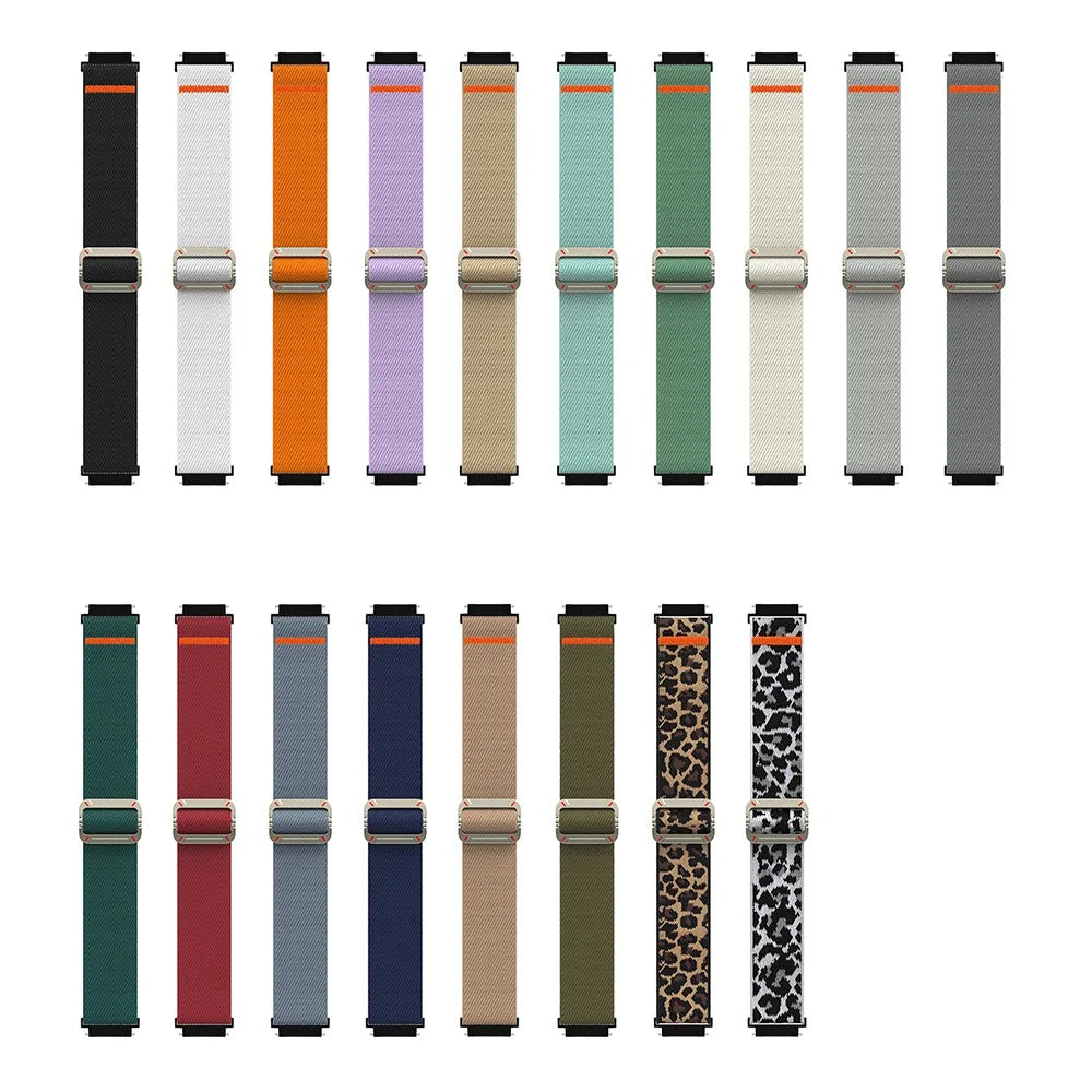 For Samsung Galaxy Watch7 44mm / 40mm Nylon Watch Band 20mm Elastic Wrist Strap - Dark Army Green - 3