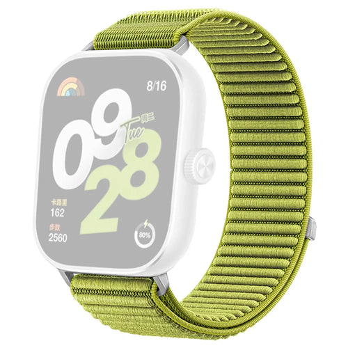 For Xiaomi Smart Band 10 Pro / 9 Pro / 8 Pro / Redmi Watch 6 / 5 / 4 Wrist Strap Magic Tape Nylon Woven Watch Band - Green - 1