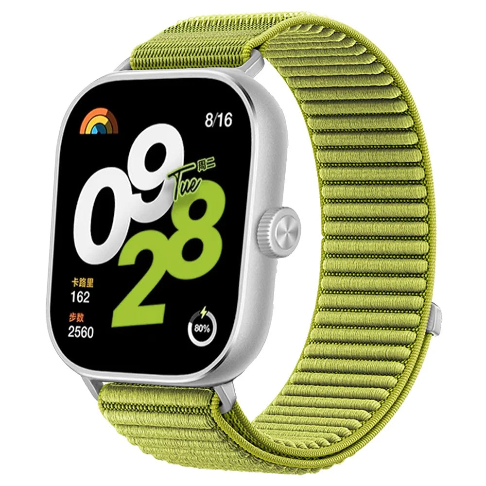 For Xiaomi Smart Band 10 Pro / 9 Pro / 8 Pro / Redmi Watch 6 / 5 / 4 Wrist Strap Magic Tape Nylon Woven Watch Band - Green - 2
