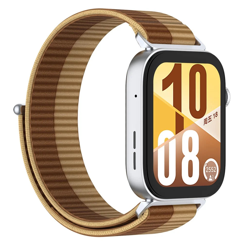 Watch Strap for Huawei Watch Fit 4 Pro / Fit 4 / Fit 3 Adjustable Nylon Loop Band - Brown - 2