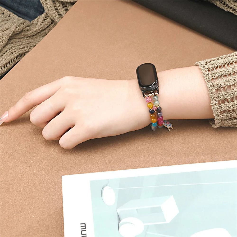 For Xiaomi Smart Band 9 / 8 Watch Strap Beaded Bracelet Wrist Band - Colorful / Turtle Pendant - 4