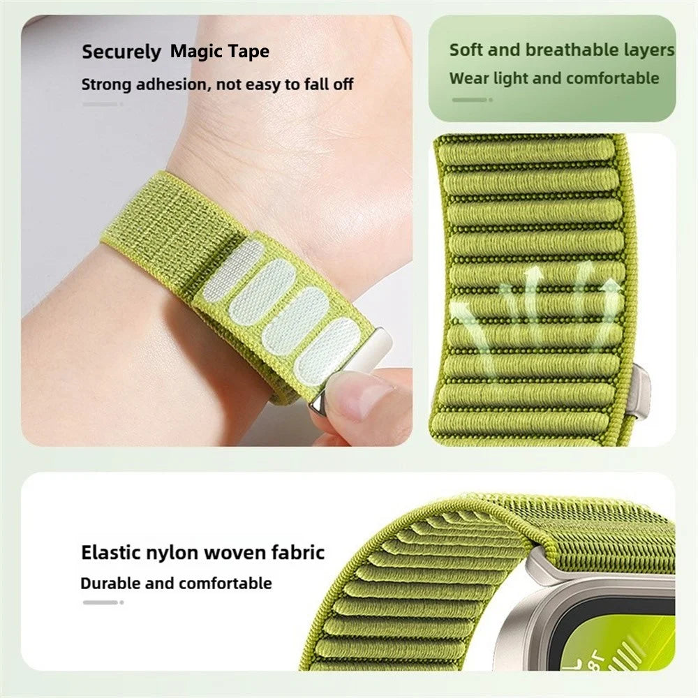 For Xiaomi Smart Band 10 Pro / 9 Pro / 8 Pro / Redmi Watch 6 / 5 / 4 Wrist Strap Magic Tape Nylon Woven Watch Band - Black - 3