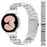 Watch Strap with Connector for Samsung Galaxy Watch6 40mm / 44mm / 6 Classic 43mm / 47mm Silver Metal Band D-Shape Rhinestones Decor - 1