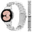 Watch Strap with Quick Release Connector for Samsung Galaxy Watch 5 Pro / 5 / 5 Active / 4 / 4 Active / 4 Classic Silver Metal Band D-Shape Rhinestones Decor - 1