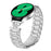 Watch Strap for Samsung Galaxy Watch4 Classic 42mm / 46mm Silver Metal Band D-Shape Rhinestones Decor 3-Bead - 2