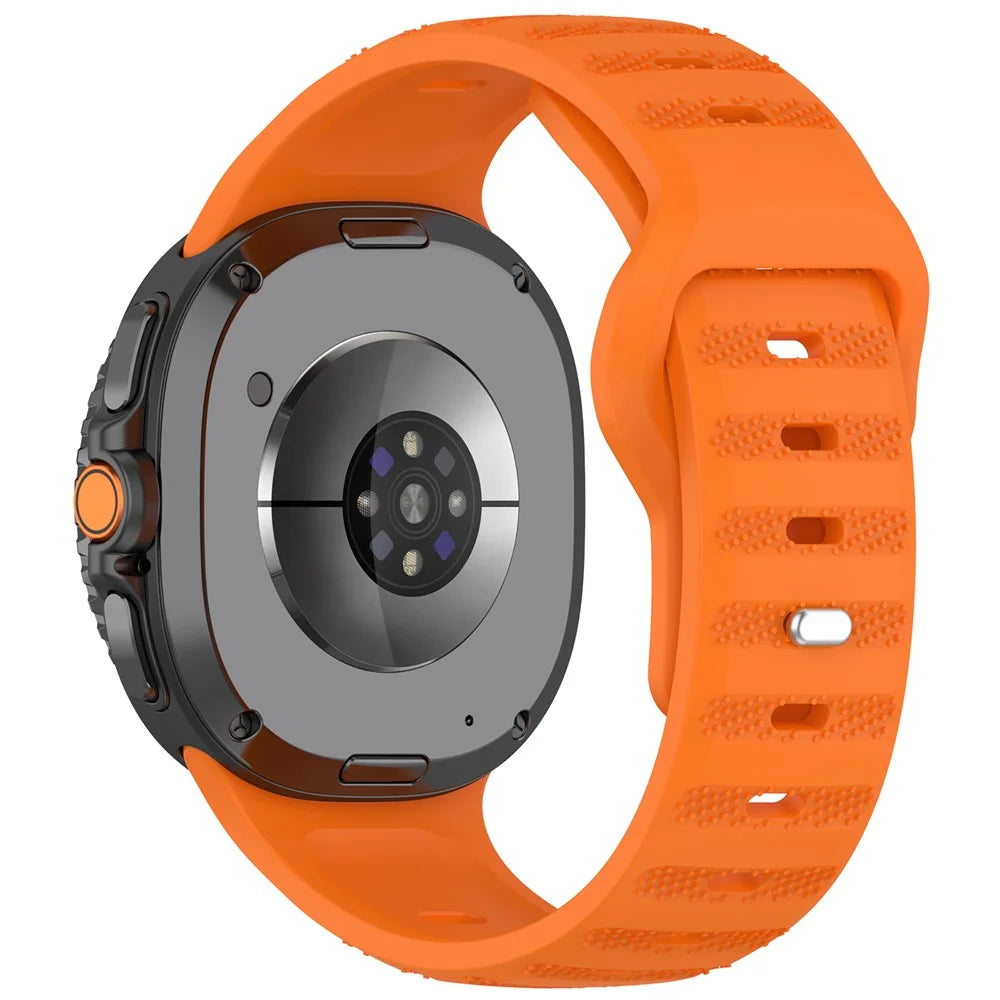 Replacement Strap for Samsung Galaxy Watch8 44mm / 40mm / Watch8 Classic 46mm Dot Pattern Silicone Watch Band - Orange - 1