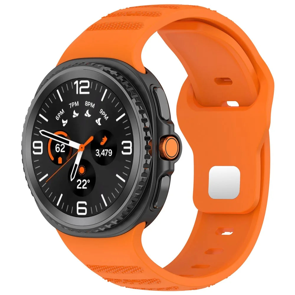 Replacement Strap for Samsung Galaxy Watch8 44mm / 40mm / Watch8 Classic 46mm Dot Pattern Silicone Watch Band - Orange - 4