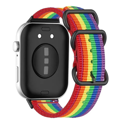 Watch Strap for Huawei Watch Fit 4 Pro / Fit 4 / Fit 3 Nylon Adjustable Wrist Band - Rainbow Color - 1