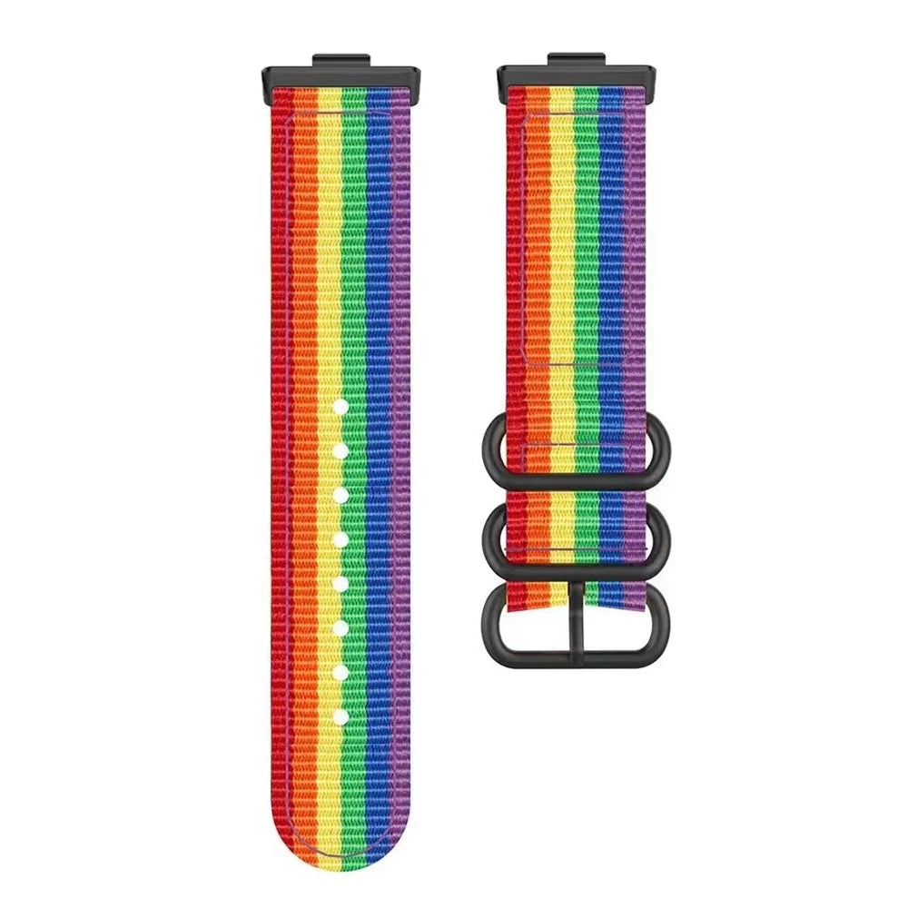 Watch Strap for Huawei Watch Fit 4 Pro / Fit 4 / Fit 3 Nylon Adjustable Wrist Band - Rainbow Color - 3