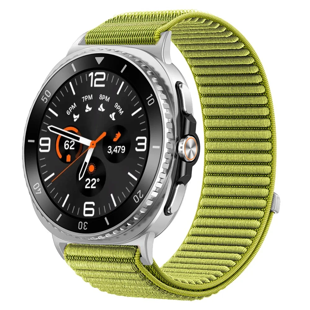 Wrist Strap for Samsung Galaxy Watch8 44mm / 40mm / Watch8 Classic 46mm Magic Tape Nylon Woven Watch Band - Green - 2