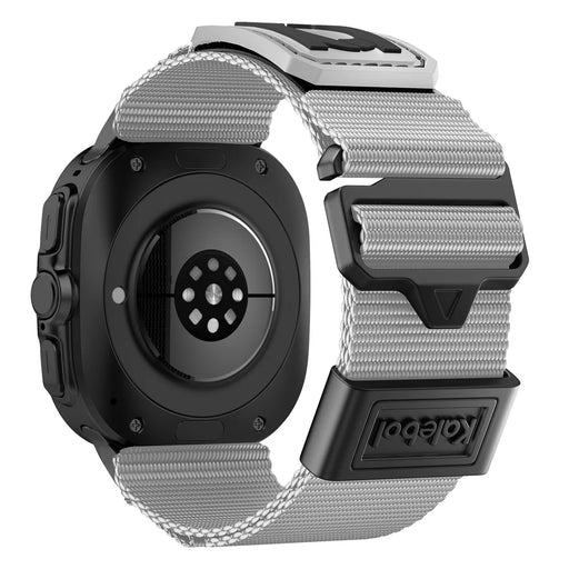 KALEBOL For Samsung Galaxy Watch Ultra2 47mm / Watch Ultra (2025) 47mm / Watch Ultra 47mm Braided Nylon Wrist Strap Sport Watch Band - Grey - 1