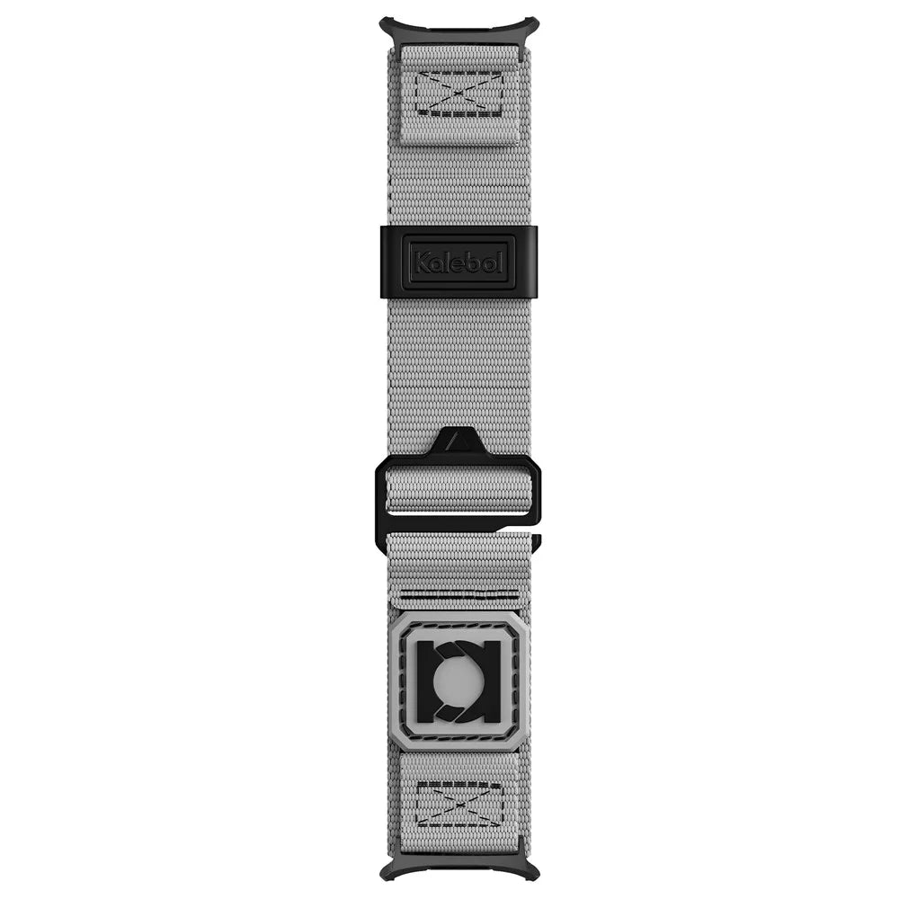 KALEBOL For Samsung Galaxy Watch Ultra2 47mm / Watch Ultra (2025) 47mm / Watch Ultra 47mm Braided Nylon Wrist Strap Sport Watch Band - Grey - 3