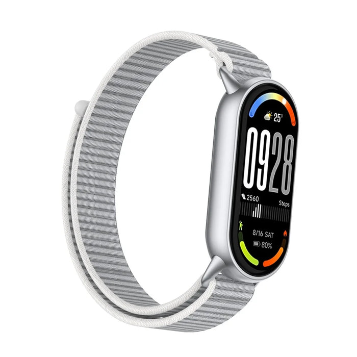 Wrist Strap for Xiaomi Smart Band 10 / 9 / 8 Magic Tape Nylon Loop Watch Band - Grey - 2